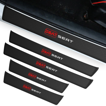 PROMOCJA Naklejki ochronne grube karbonowe na progi komplet DARMOWA DOSTAWA